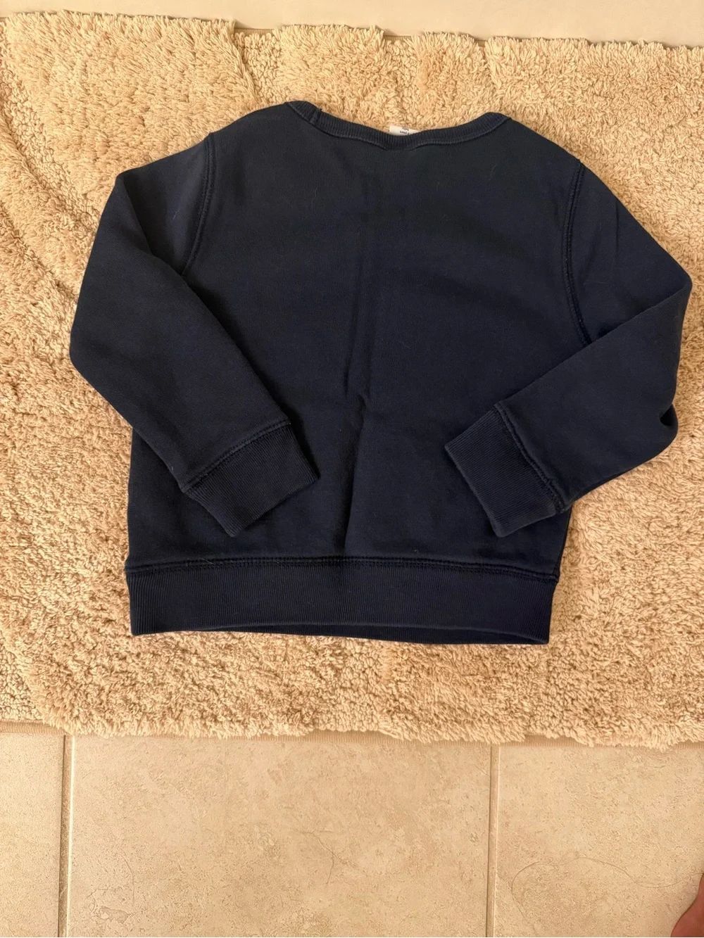 GAP Kids Navy Logo Sweatshirt - Navy with Pink Trim- size 3 years